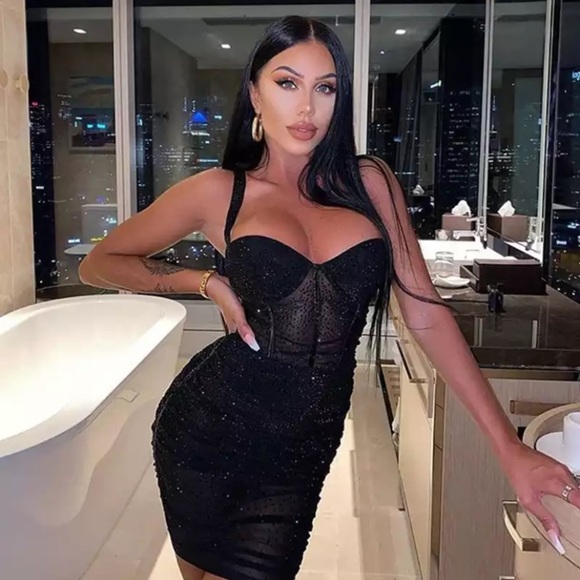 Black Mini Dress - Picture 2 of 3